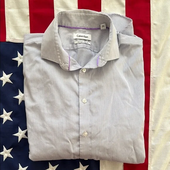 CK Striped Button-Up Shirt - Picture 10 of 12